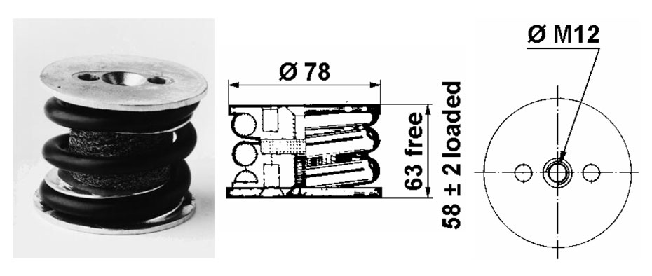 VT4421全金屬?gòu)椈蓽p震器